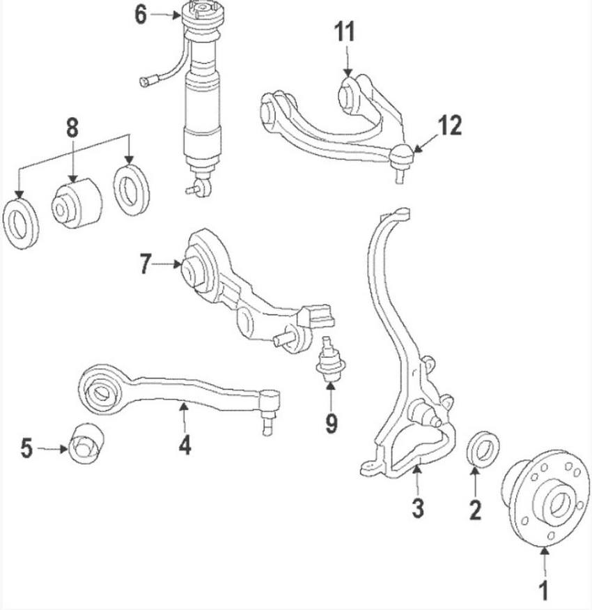 Mercedes Air Strut Assembly - Front Driver Side (w/ ABC) (Rebuilt) 2303203938